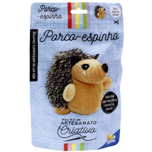 Livro Brinquedo Ilustrado Kit Artesanato Porco Espinho