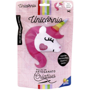 Livro Brinquedo Ilustrado Kit Artesanato Unicórnio