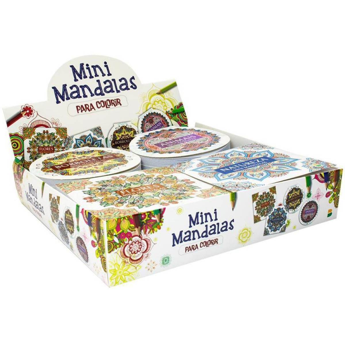 Livro De Colorir Mandalas Mini 12x12cm 48p.4tit-121479-36197