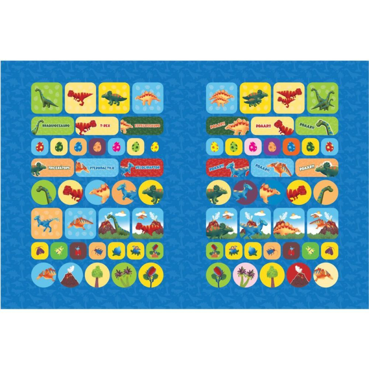 Livro Infantil Colorir Dino 12 Lapis+adesivos-119106-15810