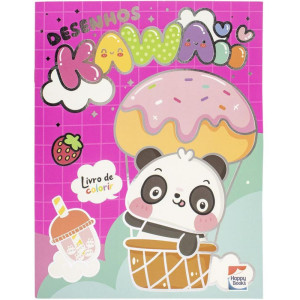 Livro Infantil Colorir Fantasia Kawaii 21x28 32pg