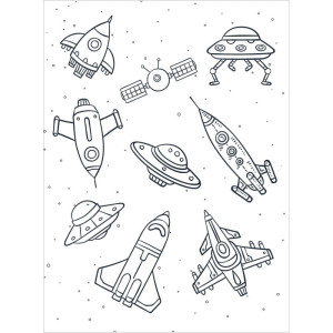 Livro Infantil Colorir Galaxia C/12 Lapis+adesivos-119105-31120