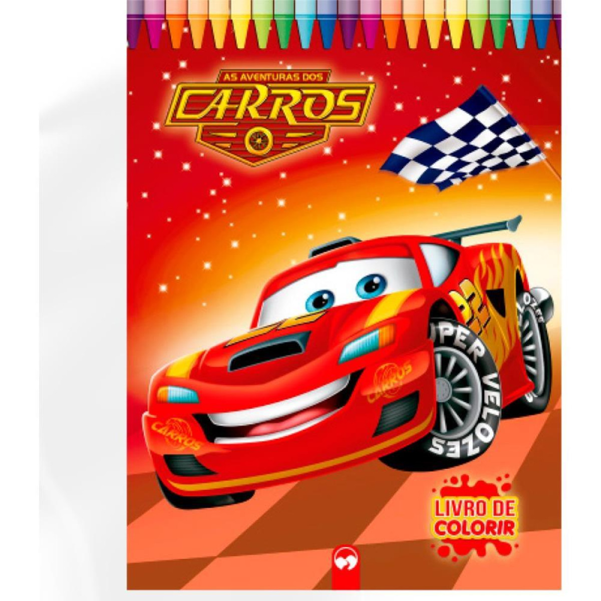 Livro Infantil Colorir Gigante Carros 10pg 27x36cm-121757-30004