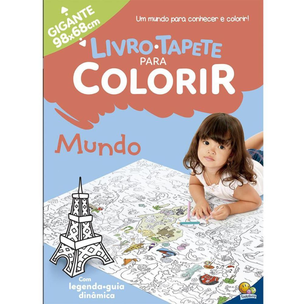 Livro Infantil Colorir Livro Tapete- Mundo 16pg-121452-67012