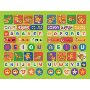 Livro Infantil Colorir Pedagogico C/12 Lapis+adesivos-119104-96604