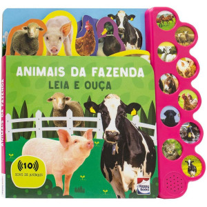 Livro Sonoro Animais 27x28cm 10 Sons 10pg