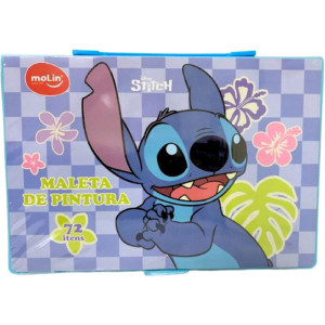 Maleta Para Pintura Stitch Plast. 72 Itens-121984-24426