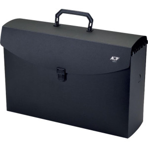 Maleta Plastica Com Alca C/06 Pasta Suspen. Em Pp Black-122075-33493