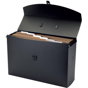 Maleta Plastica Com Alca C/06 Pasta Suspen. Em Pp Black-122075-40148