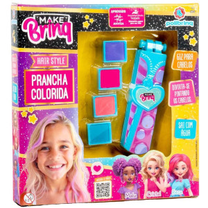 Maquiagem E Beleza Infantil Make Brinq Prancha Colorida-119410-80960
