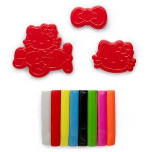 Massa Para Modelar Criativa Hello Kitty + 3 Moldes-119107-51674