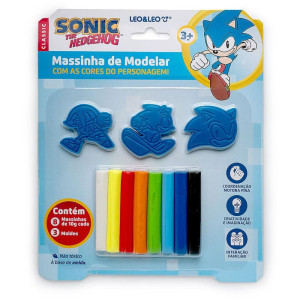 Massa Para Modelar Criativa Sonic + 3 Moldes