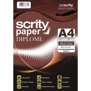 Papel Kraft Folha Diplome Kraft Natural A4 180g.-119093-96823