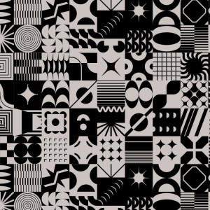 Papel Presente Bobina Couche 60cm. Mod.327 Abstrato Prata