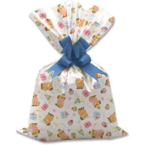 Saco Metalizado 20x30cm Capivaras 20x29cm