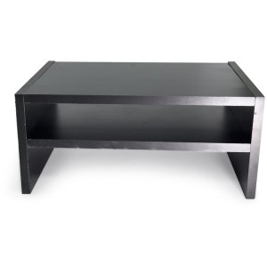 Suporte Para Monitor Duplo Mdf 32,5x22x14cm Preto