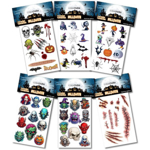 Tatuagens Hallowen Temporarias C/12un(s)-121077-73756