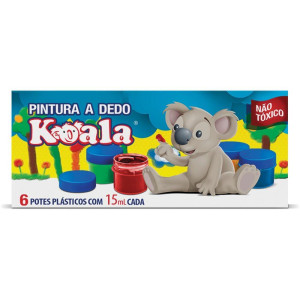 Tinta Pintura A Dedo 06 Cores 15ml Koala-042778-30698