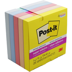 Bloco De Recado Post-it 76mmx76mm Alegria 90fls.-117741-17198