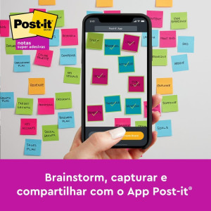 Bloco De Recado Post-it 76mmx76mm Alegria 90fls.-117741-37272