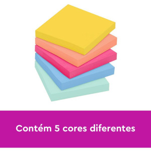 Bloco De Recado Post-it 76mmx76mm Alegria 90fls.-117741-54656