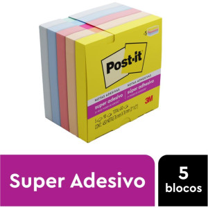 Bloco De Recado Post-it 76mmx76mm Alegria 90fls.-117741-70120