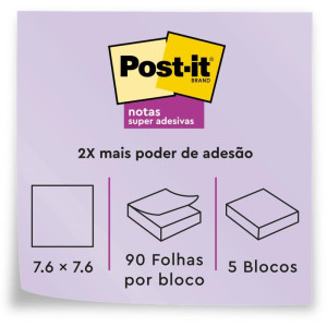 Bloco De Recado Post-it 76mmx76mm Alegria 90fls.-117741-81027