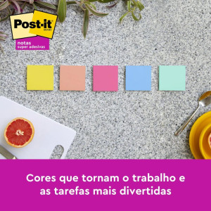 Bloco De Recado Post-it 76mmx76mm Alegria 90fls.-117741-87660