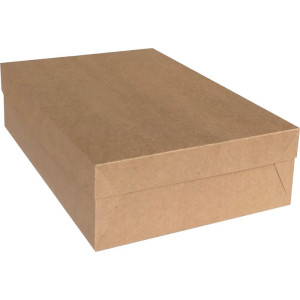 Caixa Para Presente Com Tampa Kraft Gg 28x28x11cm