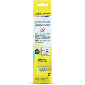 Lapis Preto Tecnico 6000 6b Preto