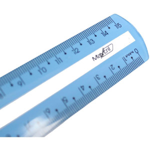 Regua De Poliestireno Guia De Leitura Azul 15cm.-122120-50650