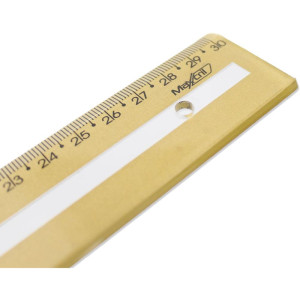 Regua De Poliestireno Guia De Leitura Dourada 30cm.-122117-98877