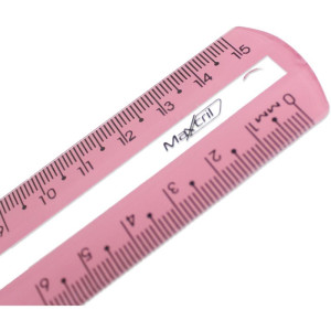 Regua De Poliestireno Guia De Leitura Rosa 15cm.-122121-63658