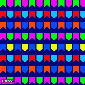 Tnt Estampado 1,40m 40g Bandeirinha Neon