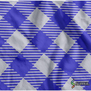 Tnt Estampado 1,40m 40g Xadrezao Branco/azul