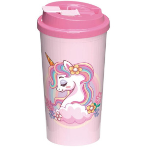 Copo Decorado Unicornio C/ Tampa 600ml-119155-57180