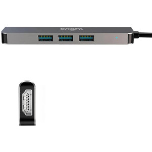 Hub Usb-plug 3.0+hdmi 4k 3 Portas-122142-92025