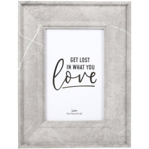 Porta Retrato Mdf Moldura Cinza 10x15cm