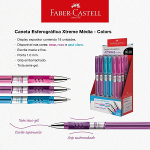 Caneta Esferografica Xtreme 1.0mm Rosa/roxo/az.clar-122479-56137