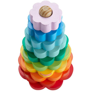 Fisher Price Wood Aneis Empilhaveis 10pcs-121310-16871