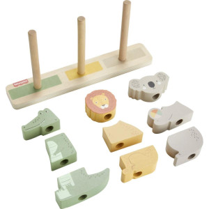 Fisher Price Wood Animais Empilhaveis 10pcs-121312-98385