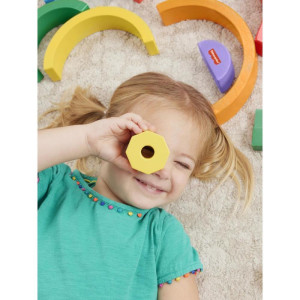 Fisher Price Wood Arco- íris Empilhável 6pcs-121313-23039