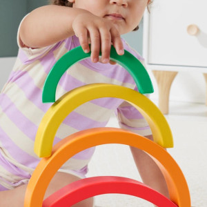 Fisher Price Wood Arco- íris Empilhável 6pcs-121313-41465