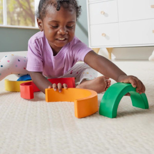 Fisher Price Wood Arco- íris Empilhável 6pcs-121313-97613