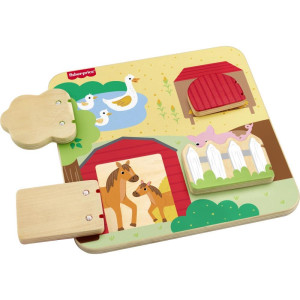 Fisher Price Wood Tabuleiro Animaizinhos Fazenda-121318-17342