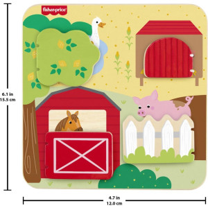 Fisher Price Wood Tabuleiro Animaizinhos Fazenda-121318-30061