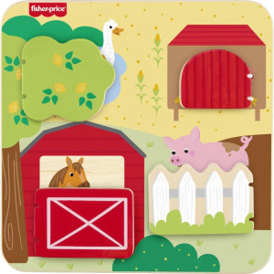 Fisher Price Wood Tabuleiro Animaizinhos Fazenda