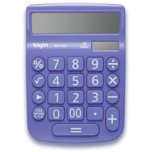 Calculadora De Mesa 12 Dig. Visor Mv4134 Azul