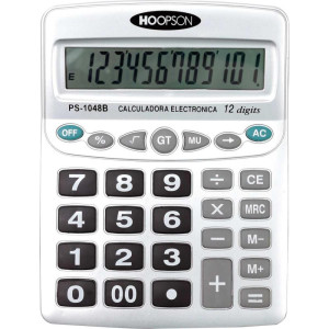 Calculadora De Mesa 12digitos Pilha Aa Grande Prat