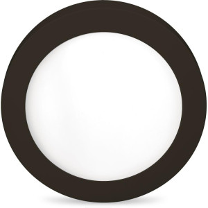 Luminaria Led Sob. 18w 6500k Redonda Preta